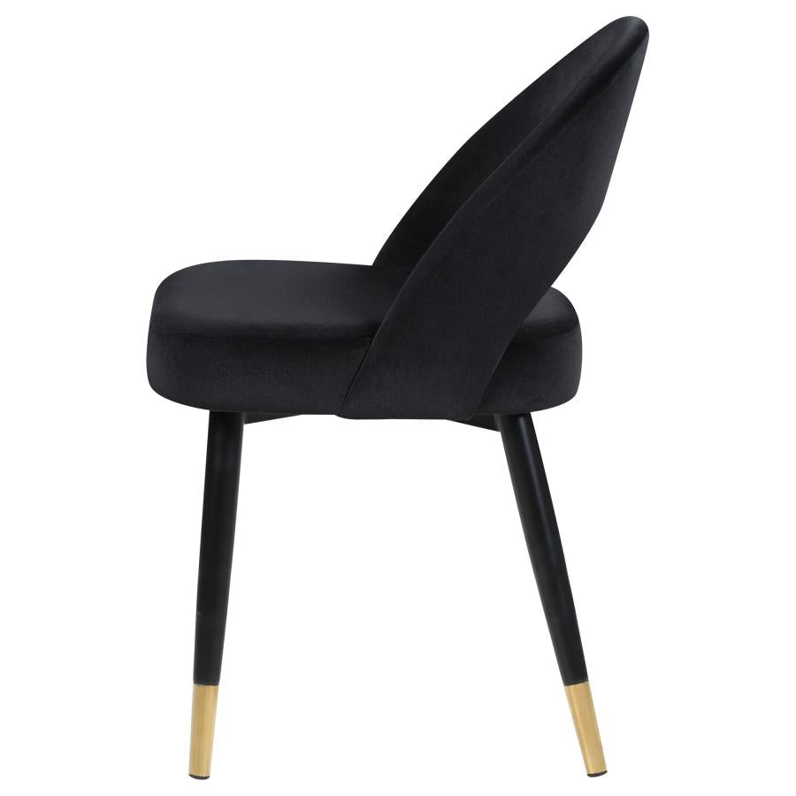 Lindsey Upholstered Dining Side Chair Black (Set of 2) - 193562