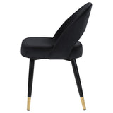 Lindsey Upholstered Dining Side Chair Black (Set of 2) - 193562