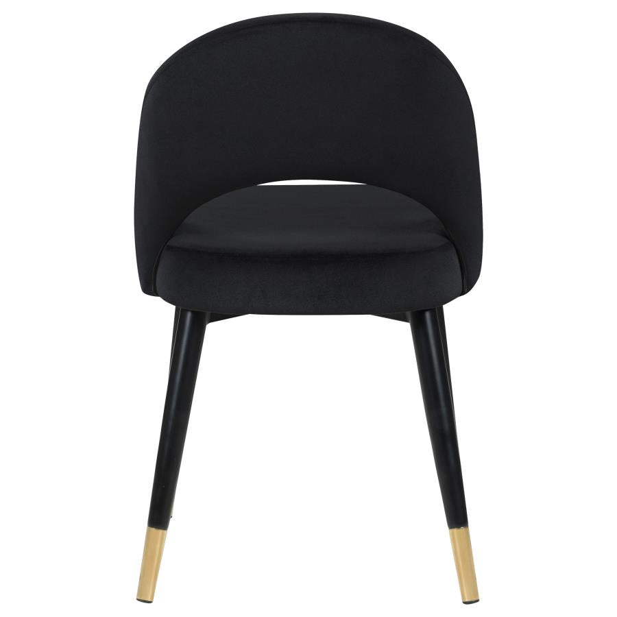Lindsey Upholstered Dining Side Chair Black (Set of 2) - 193562