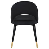 Lindsey Upholstered Dining Side Chair Black (Set of 2) - 193562
