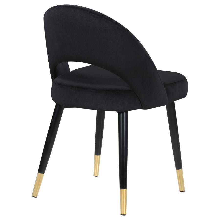 Lindsey Upholstered Dining Side Chair Black (Set of 2) - 193562