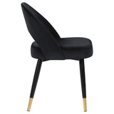 Lindsey Upholstered Dining Side Chair Black (Set of 2) - 193562