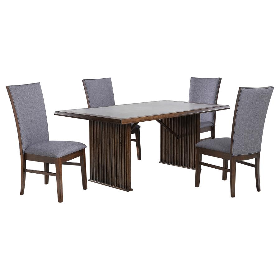 Sherwood 5-piece Rectangular Dining Table Set Brown - 193591-S5