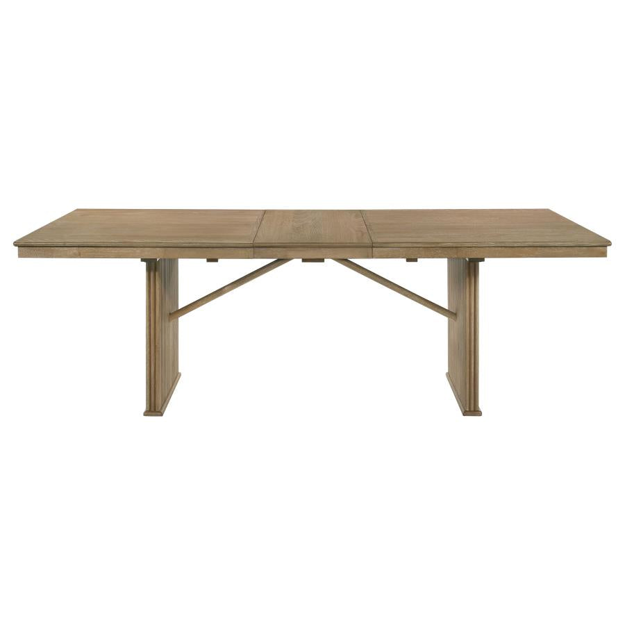 Adina 89-inch Extension Dining Table Distressed Light Brown - 193611