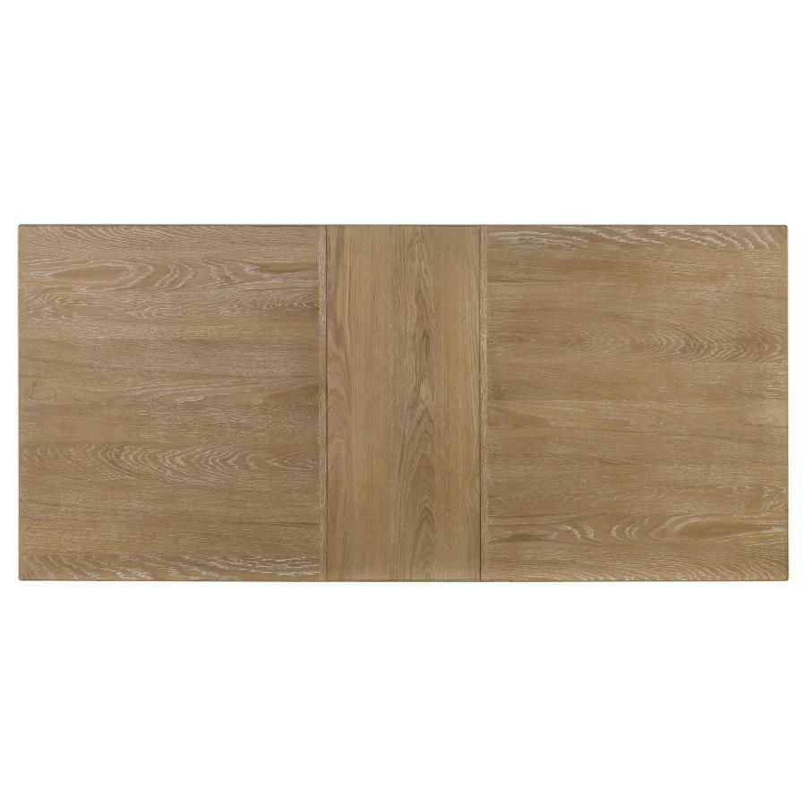 Adina 89-inch Extension Dining Table Distressed Light Brown - 193611