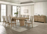 Adina 89-inch Extension Dining Table Distressed Light Brown - 193611