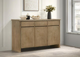 Adina 3-door 59-inch Sideboard Server Distressed Light Brown - 193615