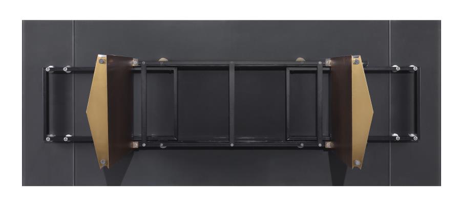 Vesa 97-inch Glass Top Extension Dining Table Beige - 193631