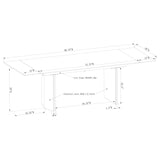 Vesa 97-inch Glass Top Extension Dining Table Beige - 193631
