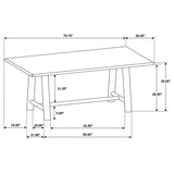 Duncan 71-inch Rectangular Wood Dining Room Table Washed Oak - 193651