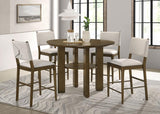 Ottowa 5-piece Round Counter Height Dining Room Set Brown - 193668-S5