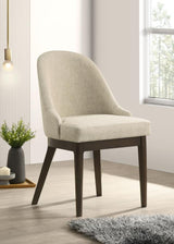 Reseda Upholstered Dining Side Chair Beige (Set of 2) - 193672