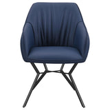 Mayer Upholstered Dining Arm Chair Blue and Brown (Set of 2) - 193722