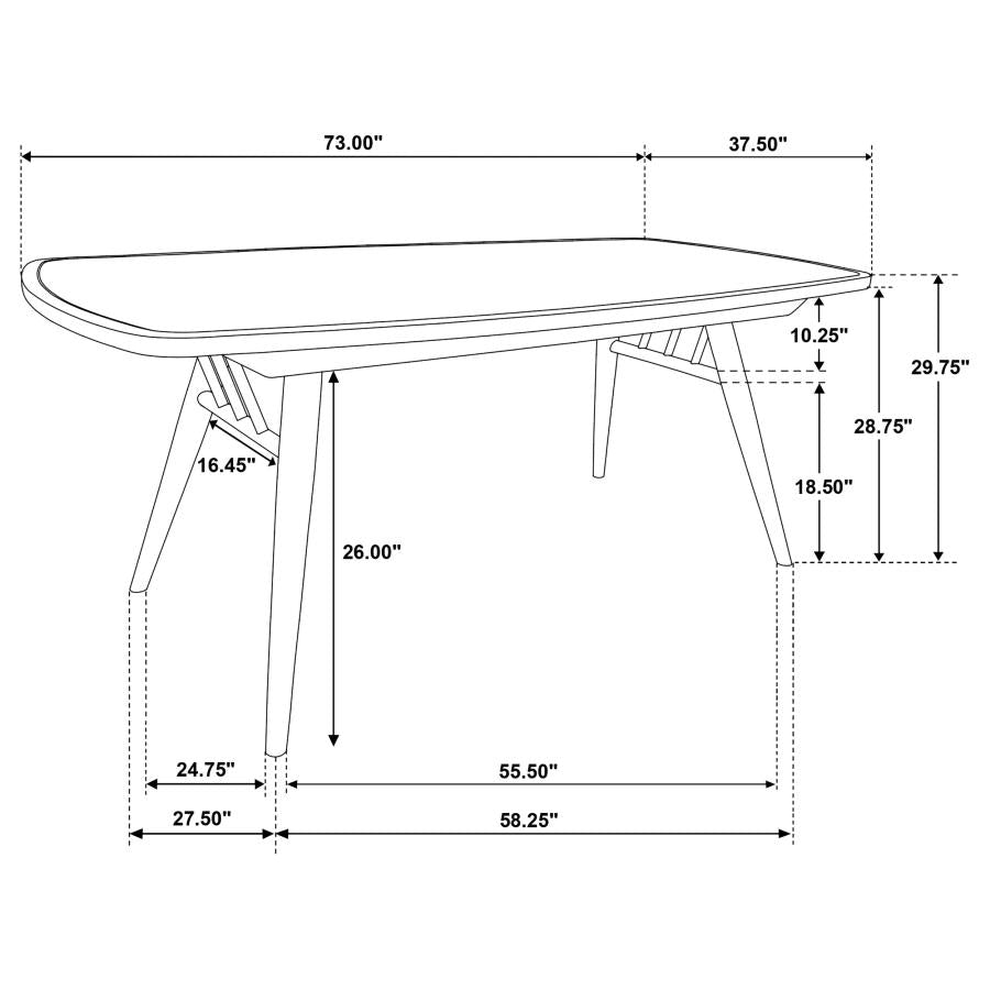 Croyden 73-inch Rectangular Dining Table Weathered Natural - 193731