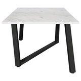 Mayer Rectangular 87-inch Faux Marble Dining Table White - 193781