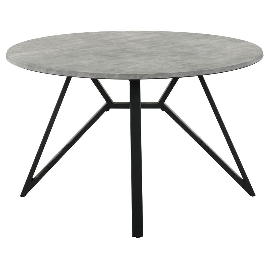Neil Round 50-inch SmartTop Dining Table Gunmetal - 193801