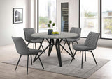 Neil Round 50-inch SmartTop Dining Table Gunmetal - 193801