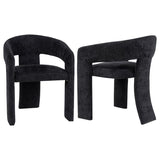 Carlow Upholstered Dining Arm Chair Black (Set of 2) - 193813BLK