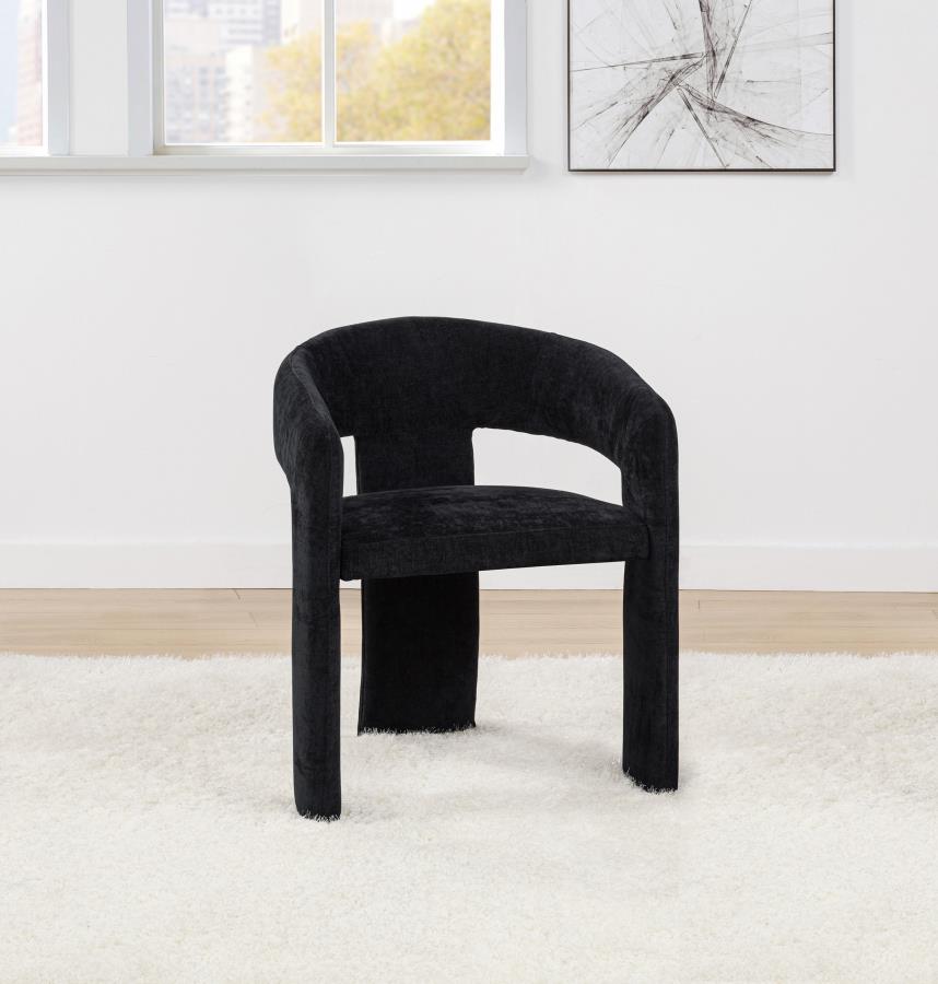 Carlow Upholstered Dining Arm Chair Black (Set of 2) - 193813BLK