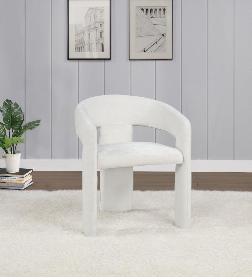 Carlow Upholstered Dining Arm Chair White (Set of 2) - 193813WHT