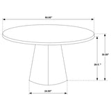 Franklin 5-piece Round Dining Table Set Grey and Dark Brown - 193820-S5