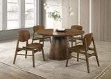 Franklin 5-piece 54-inch Round Dining Table Set Dark Brown - 193830-S5
