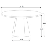 Franklin 5-piece 54-inch Round Dining Table Set Dark Brown - 193830-S5