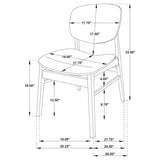 Benford Dining Side Chair Wood Seat Dark Brown (Set of 2) - 193832