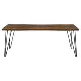 Neve 80-inch Live Edge Dining Table Grey Sheesham - 193861