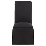 Shawna Upholstered Skirted Side Chair Black (Set of 2) - 193912BLK