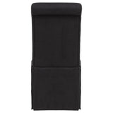 Shawna Upholstered Skirted Side Chair Black (Set of 2) - 193912BLK