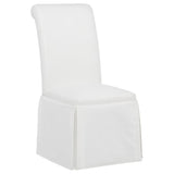 Shawna Upholstered Skirted Side Chair White (Set of 2) - 193912WHT