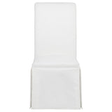 Shawna Upholstered Skirted Side Chair White (Set of 2) - 193912WHT