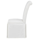 Shawna Upholstered Skirted Side Chair White (Set of 2) - 193912WHT