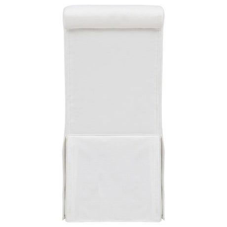 Shawna Upholstered Skirted Side Chair White (Set of 2) - 193912WHT
