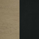 Kehoe Upholstered Dining Side Chair Black and Natural Oak (Set of 2) - 193922NAT