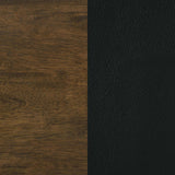 Kehoe Upholstered Dining Side Chair Black and Walnut (Set of 2) - 193922WAL