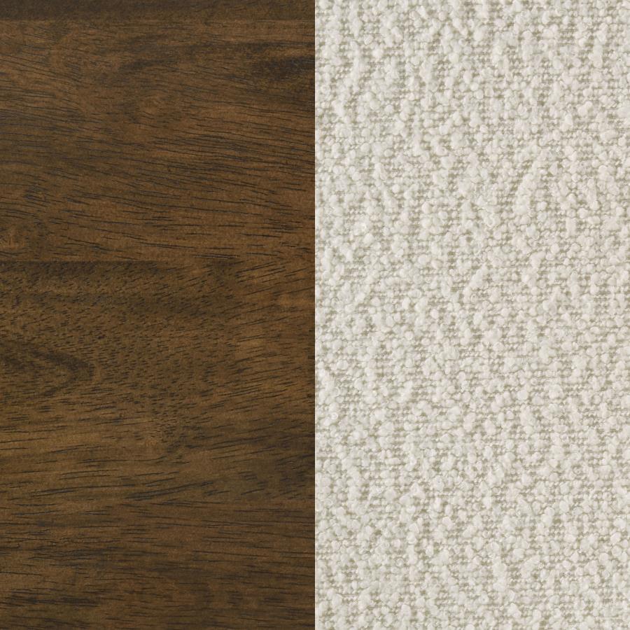 Kehoe Upholstered Dining Side Chair Cream and Walnut (Set of 2) - 193932WAL