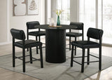 Hamlyn 5-piece Round Wood Counter Height Dining Set Black - 193938BLK-S5C
