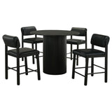 Hamlyn 5-piece Round Wood Counter Height Dining Set Black - 193938BLK-S5C