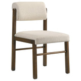 Strouse 5-piece Dining Set Cream and Walnut - 193940WAL-S5B