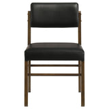 Strouse 5-piece Dining Set Black and Walnut - 193940WAL-S5C