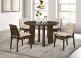 Strouse 5-piece Dining Set Cream and Walnut - 193940WAL-S5D
