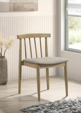 Cullen Dining Side Chair Upholstered Seat Natural Oak (Set of 2) - 193942NAT