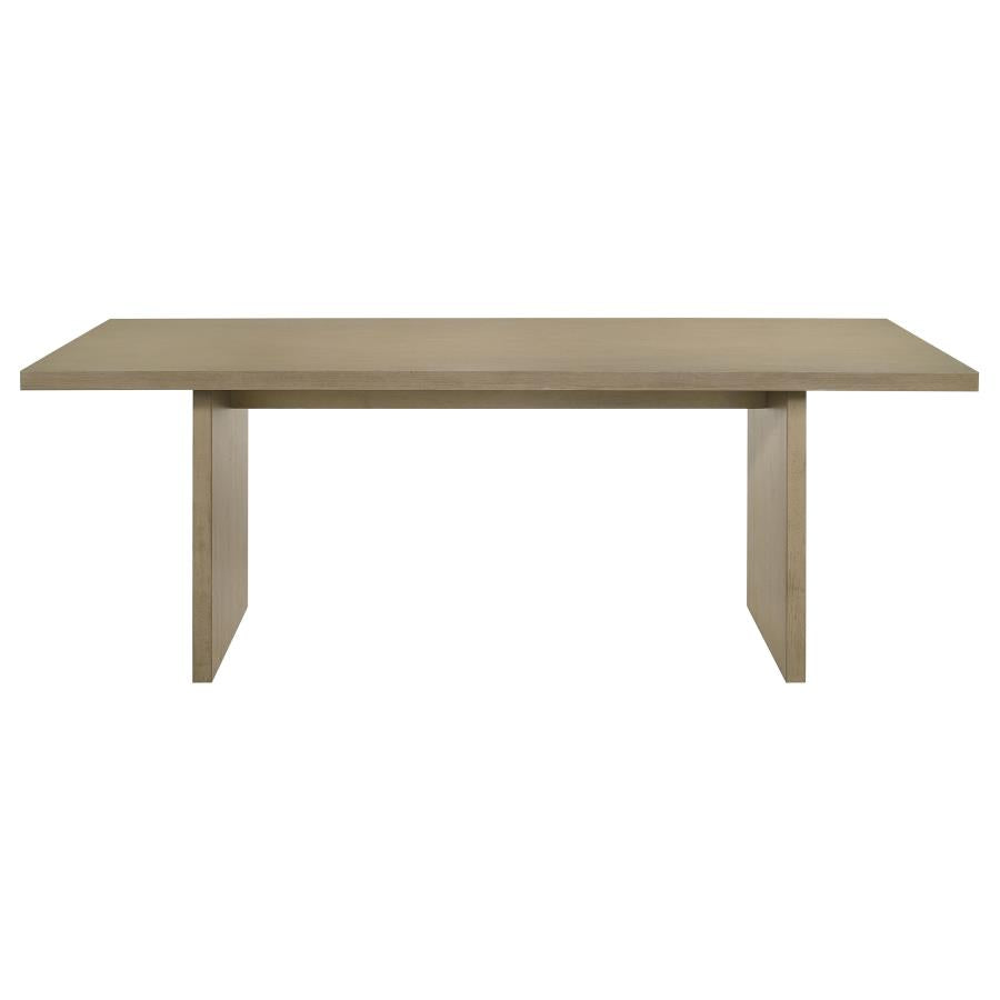 Decker 7-piece 82-inch Rectangular Dining Set Cream and Natural Oak - 193951NAT-S7B