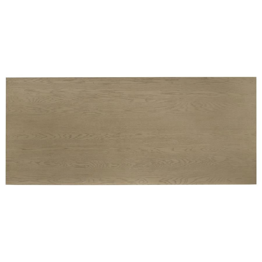 Decker 7-piece 82-inch Rectangular Dining Set Cream and Natural Oak - 193951NAT-S7B