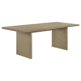 Decker 7-piece 82-inch Rectangular Dining Set Cream and Natural Oak - 193951NAT-S7D