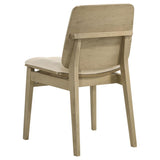 Redbridge Velvet Upholstered Side Chair Cream and Natural Oak (Set of 2) - 193952NAT