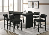 Decker 7-piece 70-inch Rectangular Counter Height Dining Set Black - 193958BLK-S7C