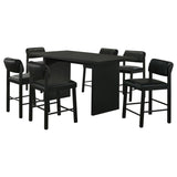 Decker 7-piece 70-inch Rectangular Counter Height Dining Set Black - 193958BLK-S7C